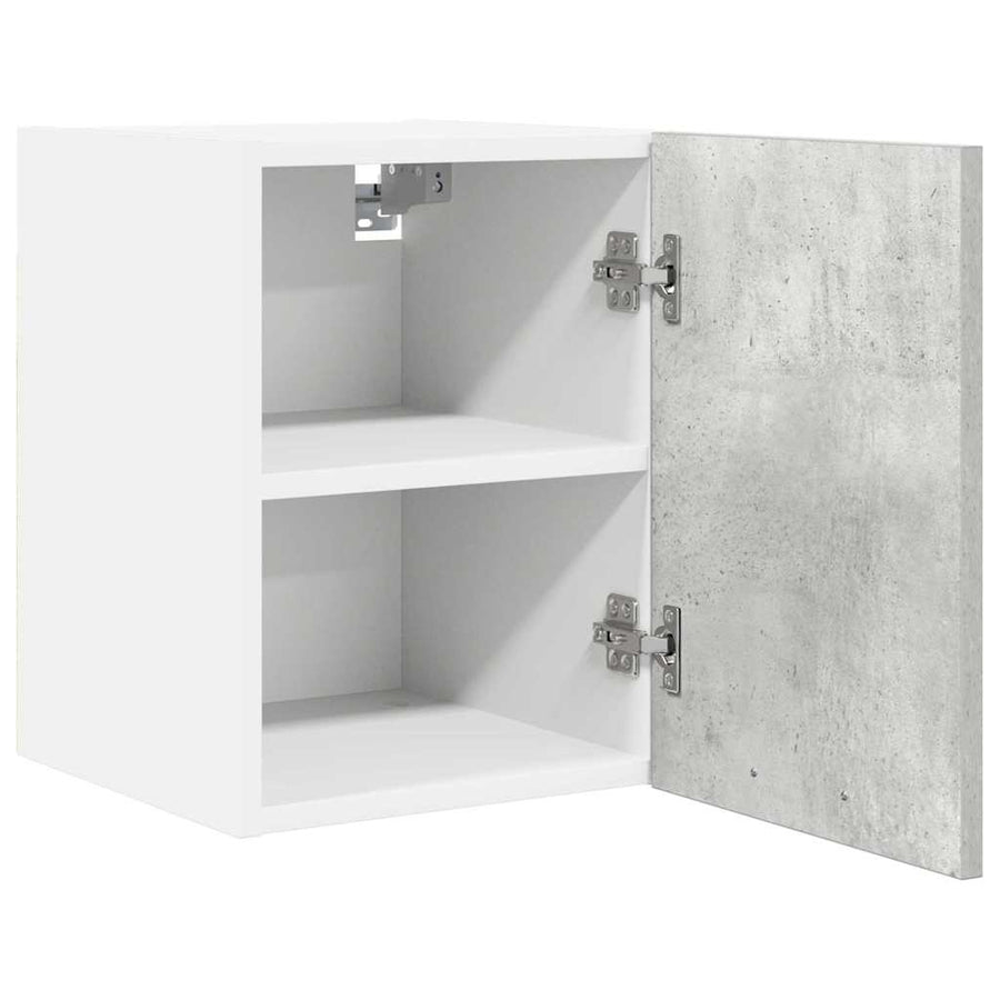 Hangkast Riga 2 pcs Beton Grijs en Wit 30 x 31 x 40 cm