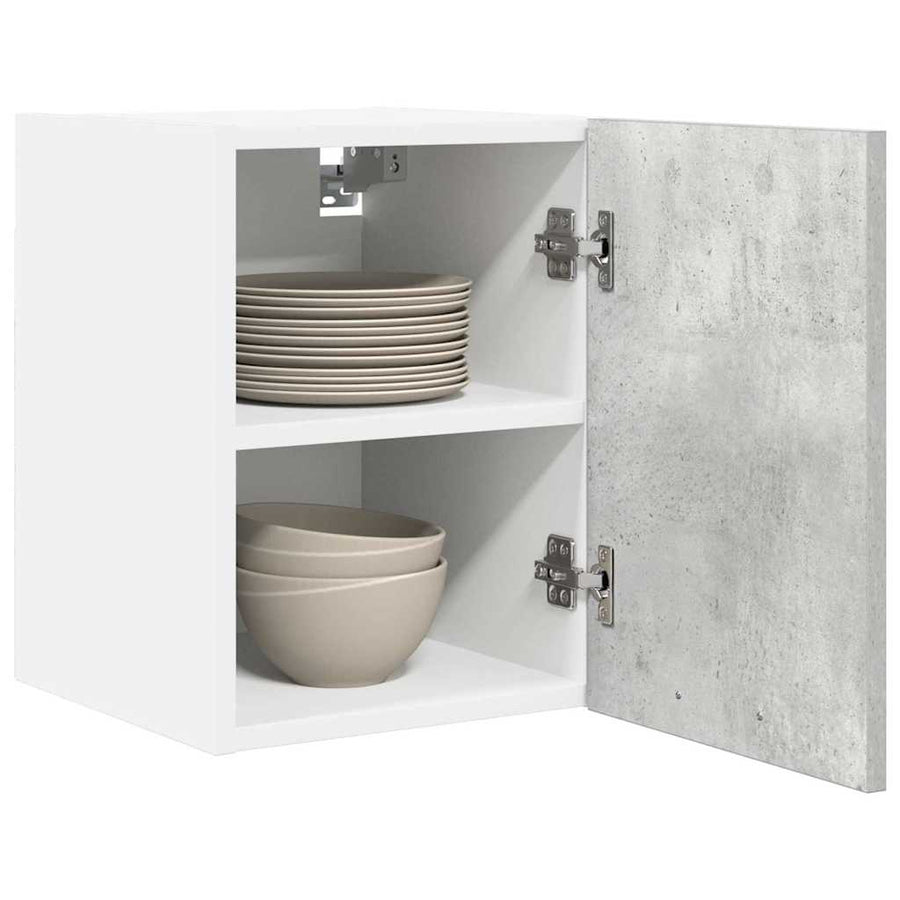 Hangkast Riga 2 pcs Beton Grijs en Wit 30 x 31 x 40 cm