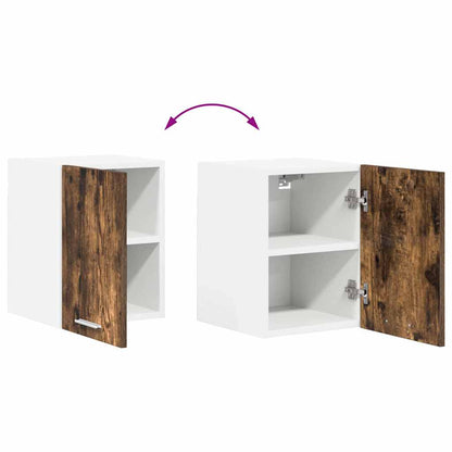 Hangkast Riga Gerookte Eik en Wit 30 x 31 x 40 cm Bewerkt hout