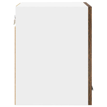 Hangkast Riga Gerookte Eik en Wit 30 x 31 x 40 cm Bewerkt hout