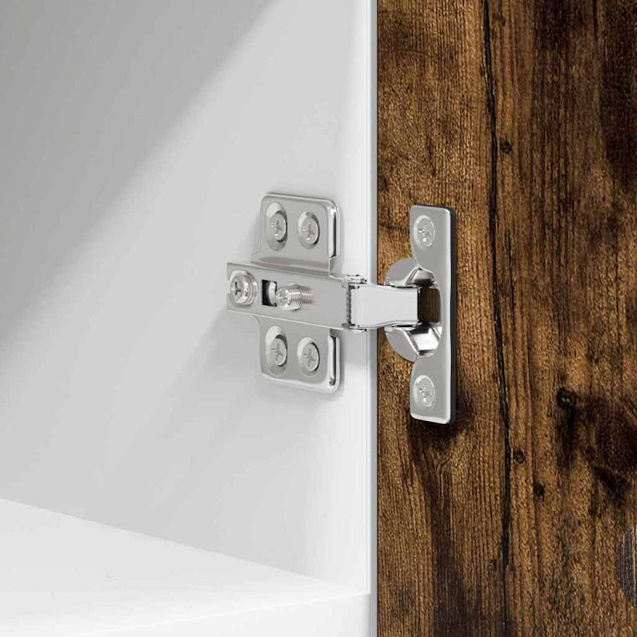 Hangkast Riga 2 pcs Gerookte Eik en Wit 30 x 31 x 40 cm
