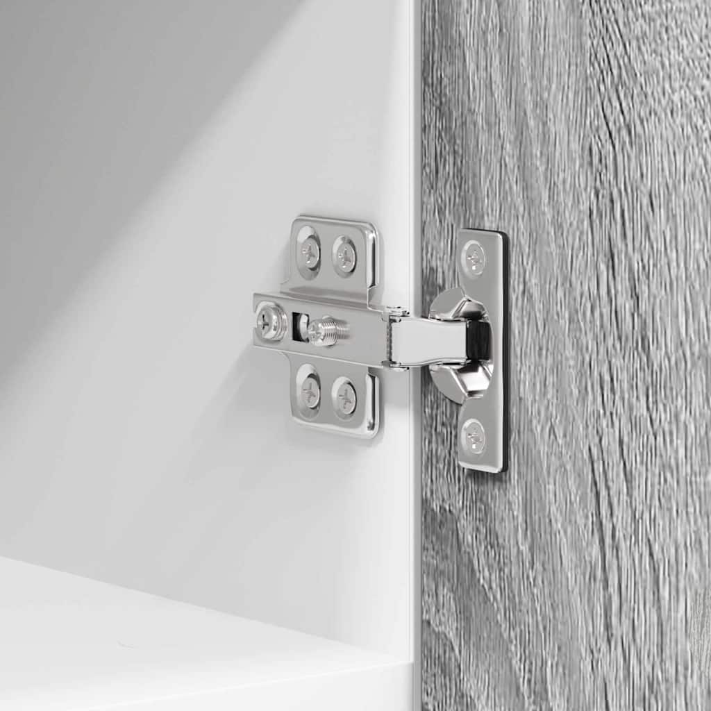 Hangkast Riga Grijs Sonoma en Wit 30 x 31 x 40 cm Bewerkt hout