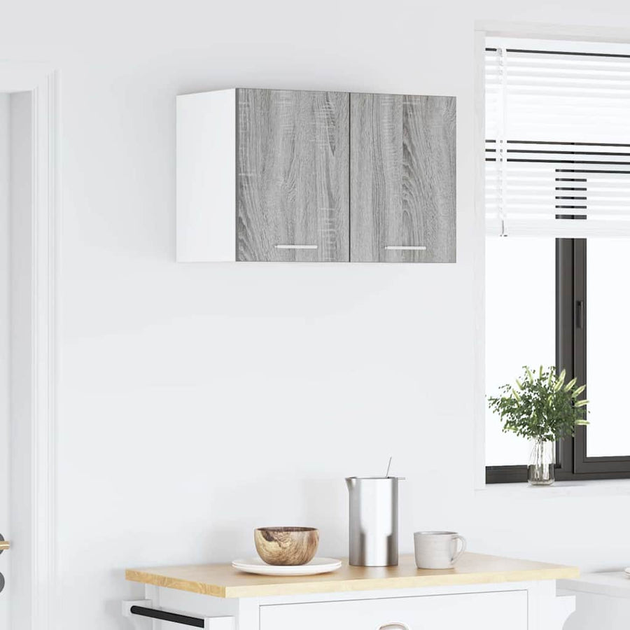 Hangkast Riga 2 pcs Grijs Sonoma en Wit 30 x 31 x 40 cm
