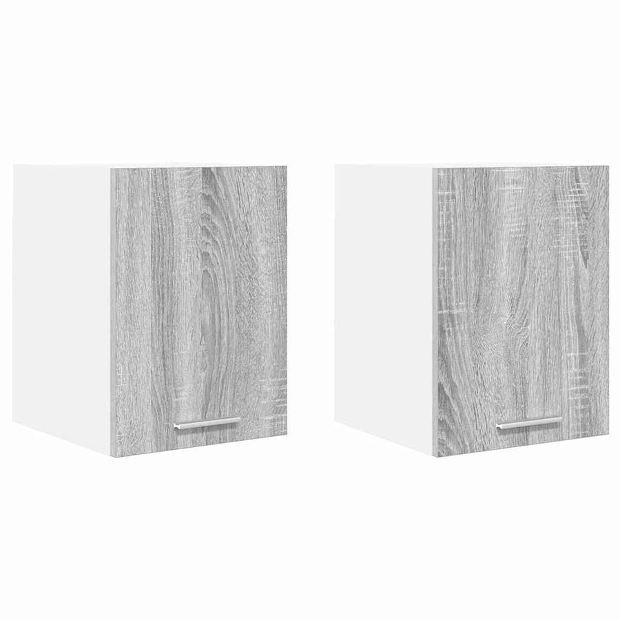 Hangkast Riga 2 pcs Grijs Sonoma en Wit 30 x 31 x 40 cm
