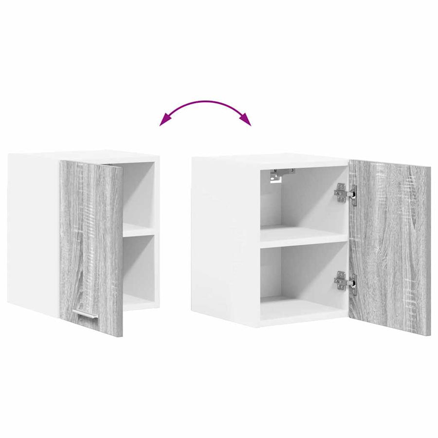 Hangkast Riga 2 pcs Grijs Sonoma en Wit 30 x 31 x 40 cm