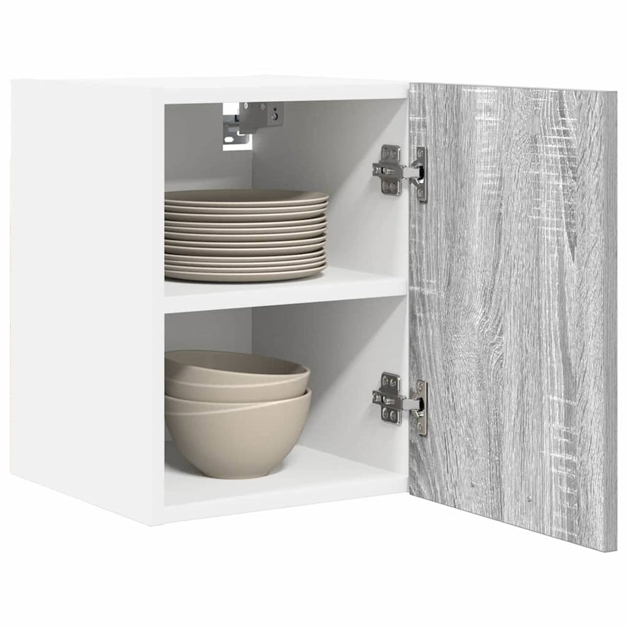 Hangkast Riga 2 pcs Grijs Sonoma en Wit 30 x 31 x 40 cm