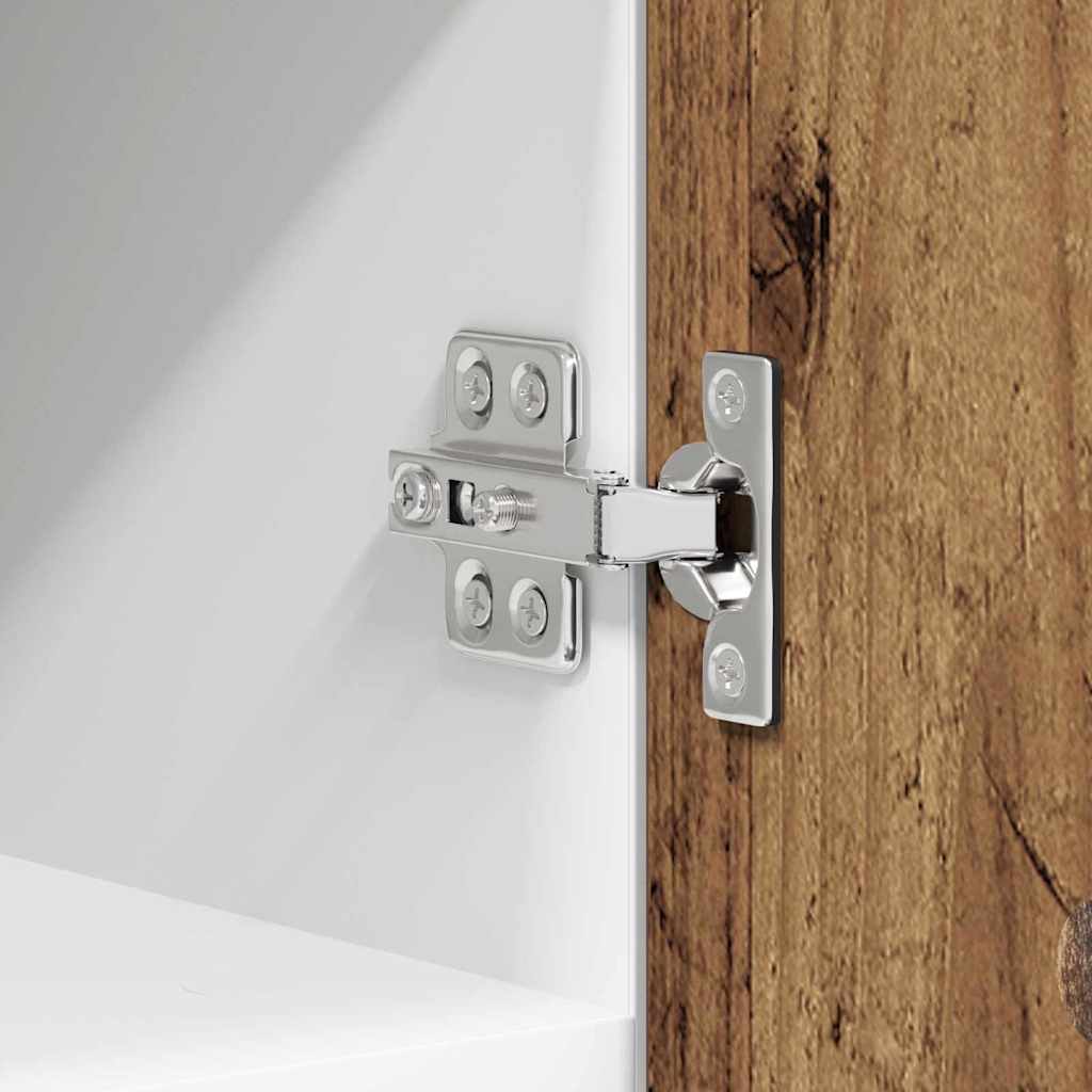 Hangkast Riga Oude Hout en Wit 30 x 31 x 40 cm Bewerkt hout