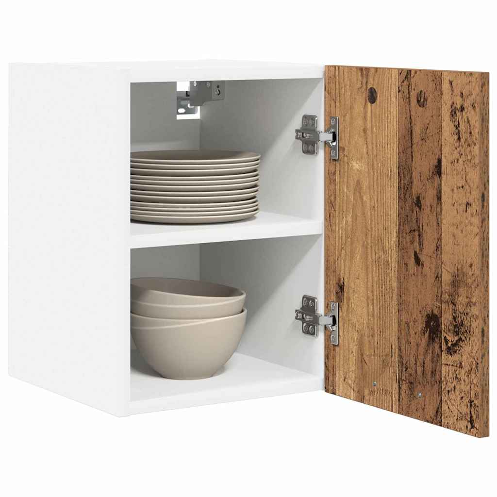 Hangkast Riga Oude Hout en Wit 30 x 31 x 40 cm Bewerkt hout