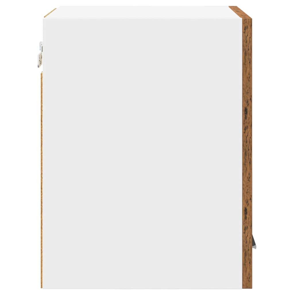 Hangkast Riga Oude Hout en Wit 30 x 31 x 40 cm Bewerkt hout