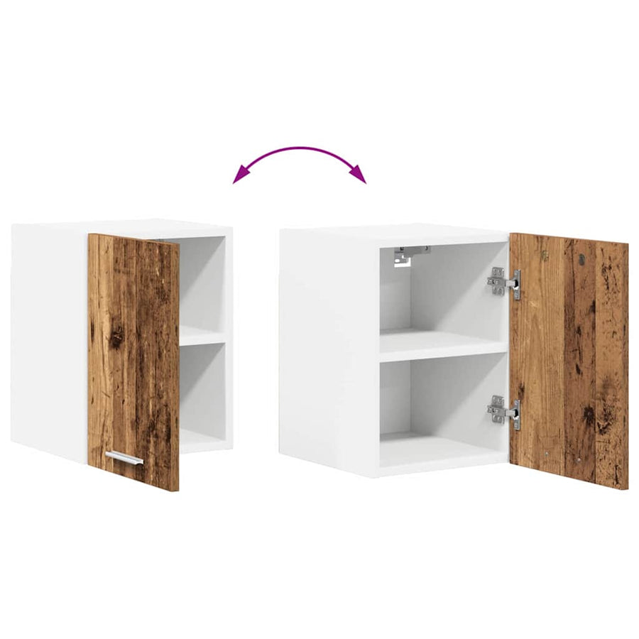 Hangkast met plank Riga 2 pcs Oude Hout en Wit 30 x 31 x 40 cm