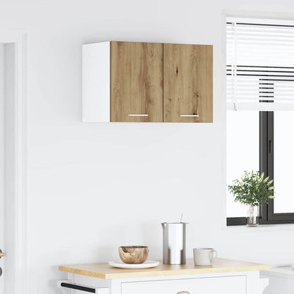 Hangkast Riga Ambachtelijke Eik en Wit 30 x 31 x 40 cm