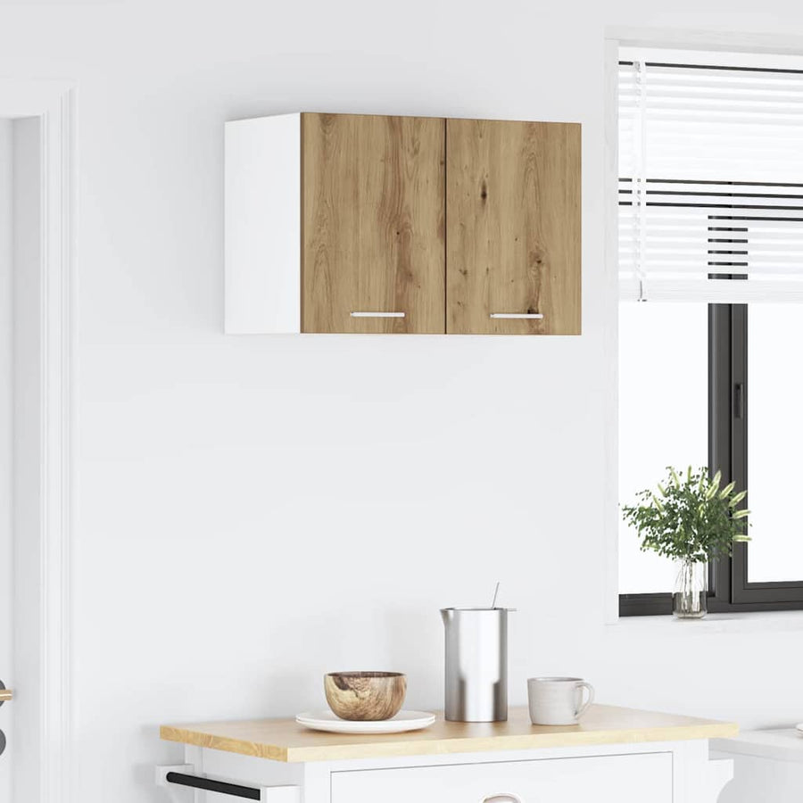 Hangkast Riga 2 pcs Ambachtelijke Eik en Wit 30 x 31 x 40 cm