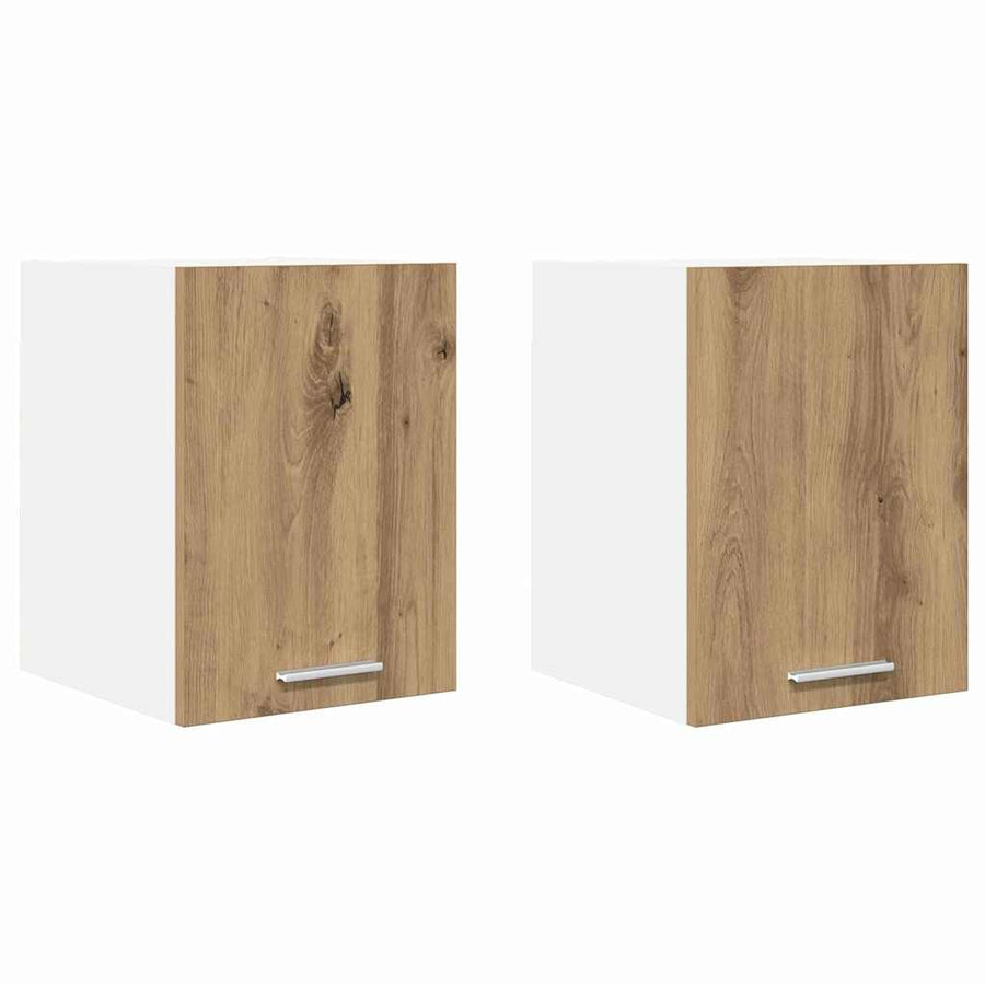 Hangkast Riga 2 pcs Ambachtelijke Eik en Wit 30 x 31 x 40 cm