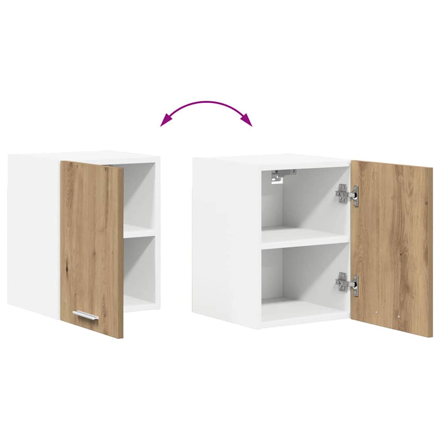 Hangkast Riga 2 pcs Ambachtelijke Eik en Wit 30 x 31 x 40 cm