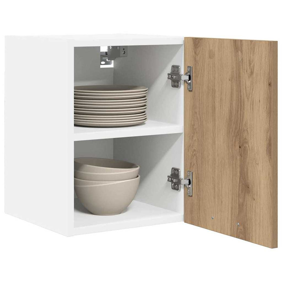 Hangkast Riga 2 pcs Ambachtelijke Eik en Wit 30 x 31 x 40 cm