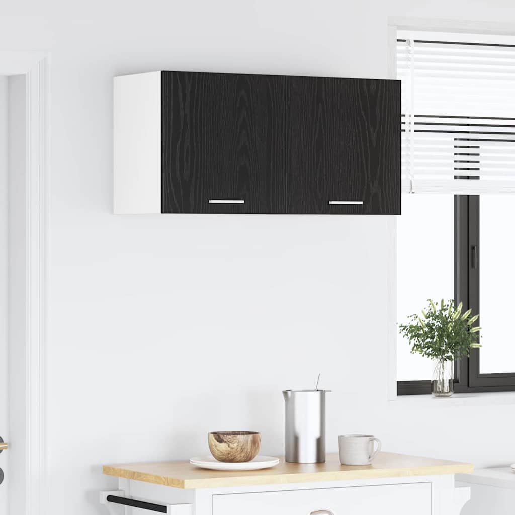 Hangkast met plank Riga 2 pcs Zwarte Eik en Wit 40 x 31 x 40 cm