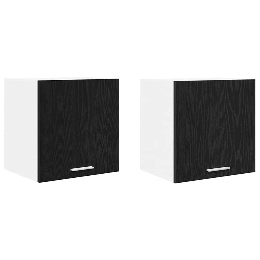 Hangkast met plank Riga 2 pcs Zwarte Eik en Wit 40 x 31 x 40 cm