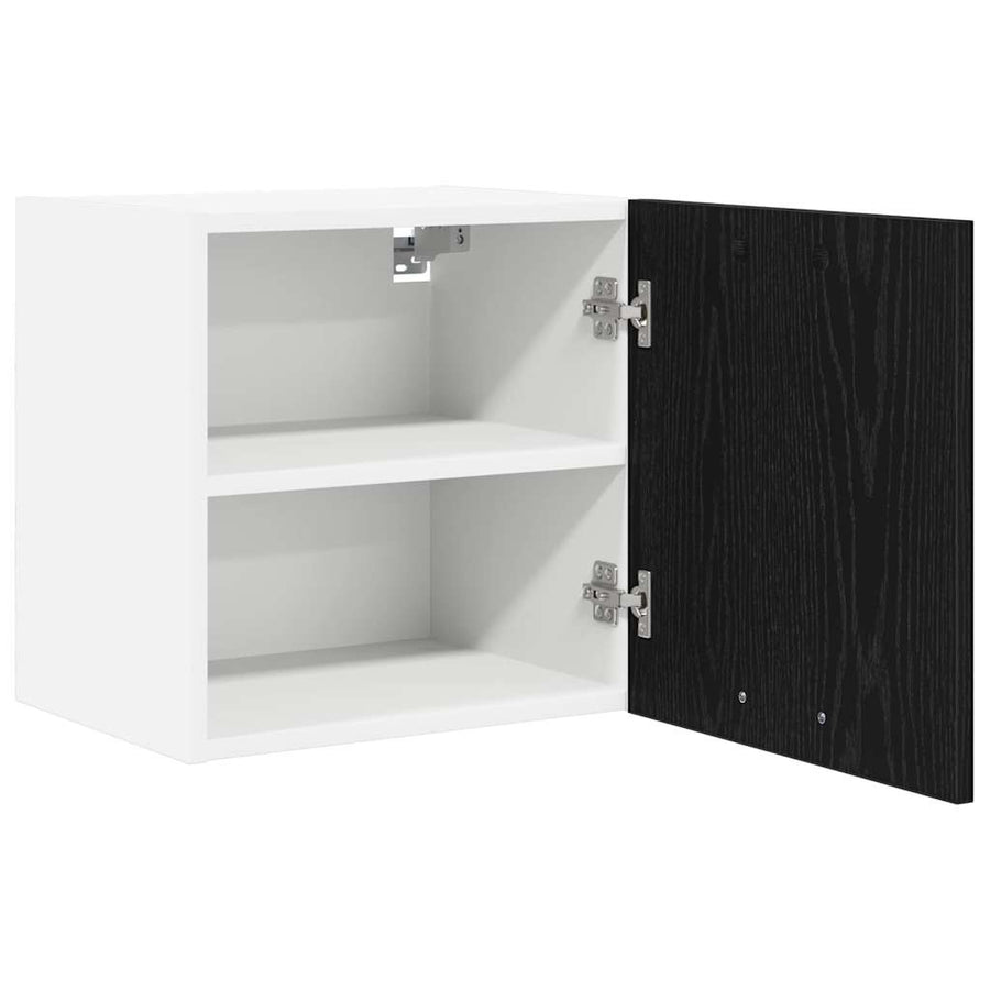 Hangkast met plank Riga 2 pcs Zwarte Eik en Wit 40 x 31 x 40 cm