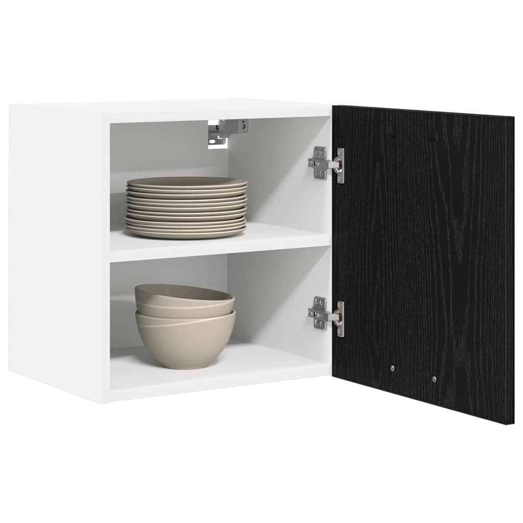 Hangkast met plank Riga 2 pcs Zwarte Eik en Wit 40 x 31 x 40 cm