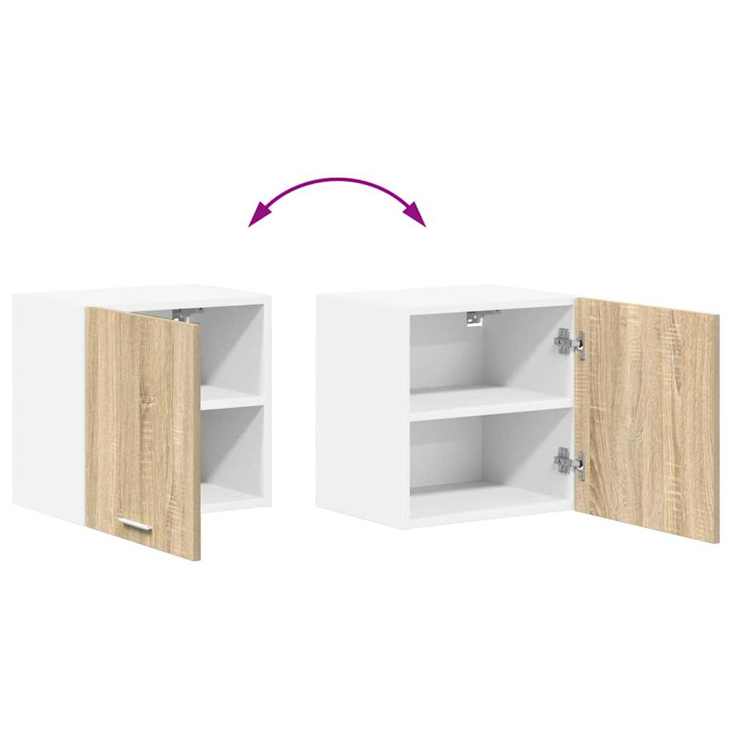 Hangkast Sonoma Eik en Wit 40 x 31 x 40 cm Bewerkt hout