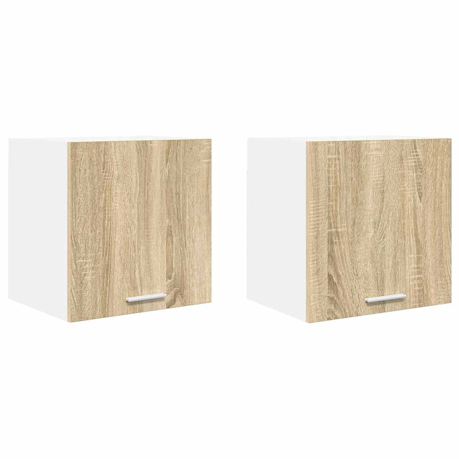 Hangkast met plank Riga 2 pcs Sonoma Eik en Wit 40 x 31 x 40 cm