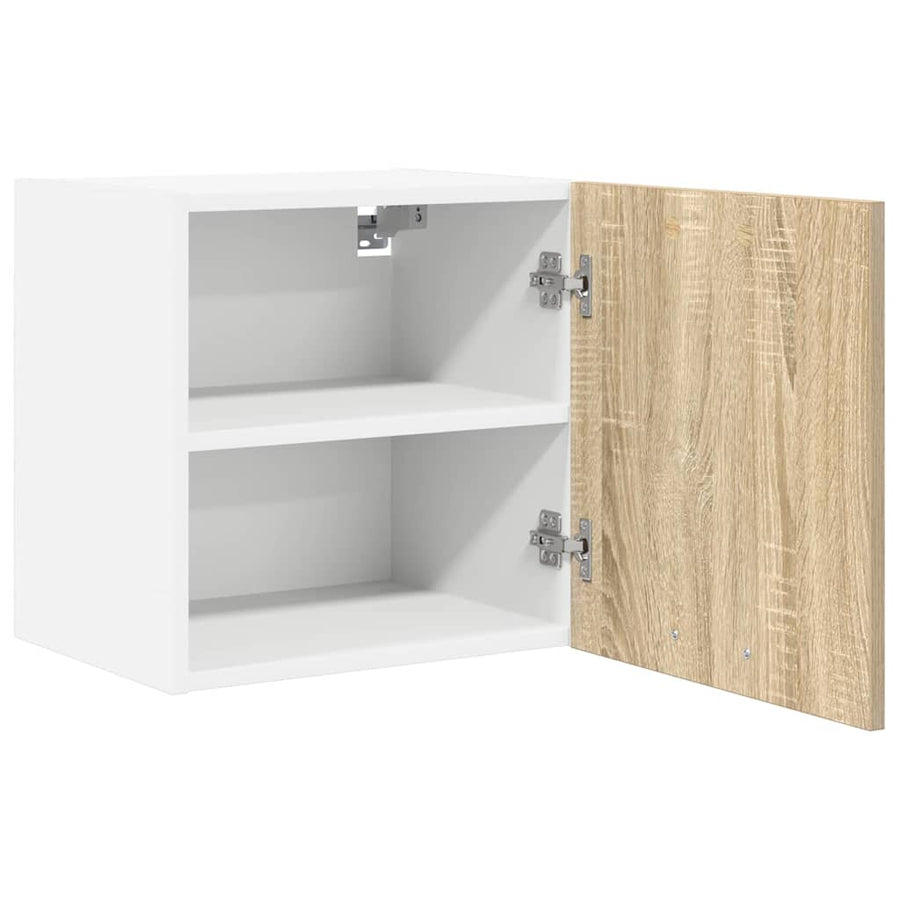 Hangkast met plank Riga 2 pcs Sonoma Eik en Wit 40 x 31 x 40 cm