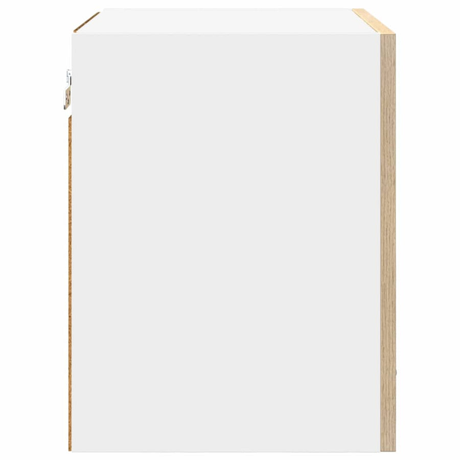 Hangkast met plank Riga 2 pcs Sonoma Eik en Wit 40 x 31 x 40 cm