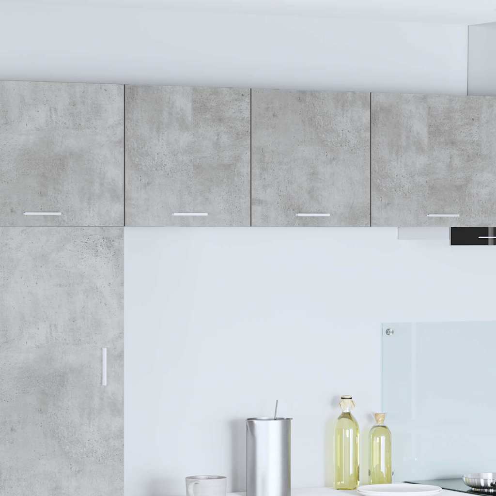 Hangkast Riga Beton Grijs en Wit 40 x 31 x 40 cm Bewerkt hout