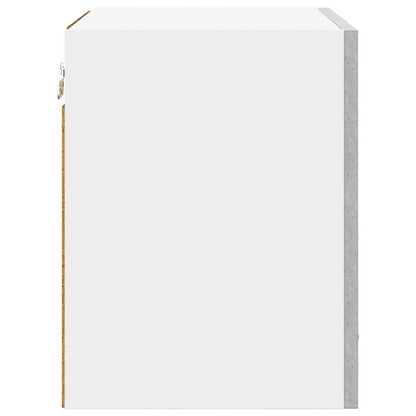 Hangkast Riga Beton Grijs en Wit 40 x 31 x 40 cm Bewerkt hout