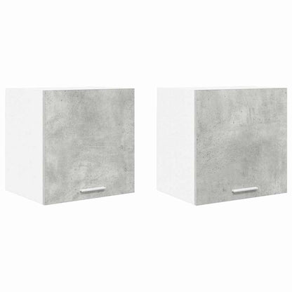 Hangkast Riga 2 pcs Beton Grijs en Wit 40 x 31 x 40 cm