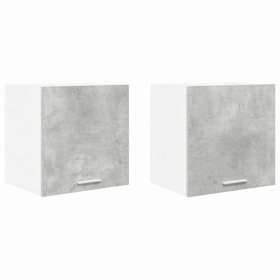 Hangkast Riga 2 pcs Beton Grijs en Wit 40 x 31 x 40 cm