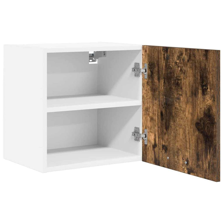 Hangkast Riga 2 pcs Gerookte Eik en Wit 40 x 31 x 40 cm