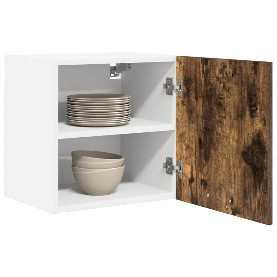 Hangkast Riga 2 pcs Gerookte Eik en Wit 40 x 31 x 40 cm