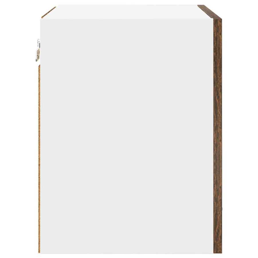 Hangkast Riga 2 pcs Gerookte Eik en Wit 40 x 31 x 40 cm