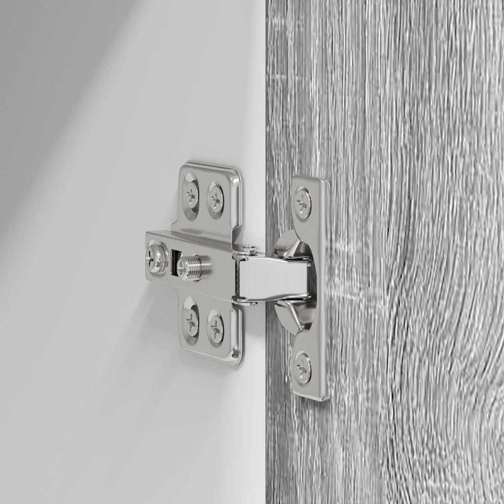 Hangkast Riga Grijs Sonoma en Wit 40 x 31 x 40 cm Bewerkt hout