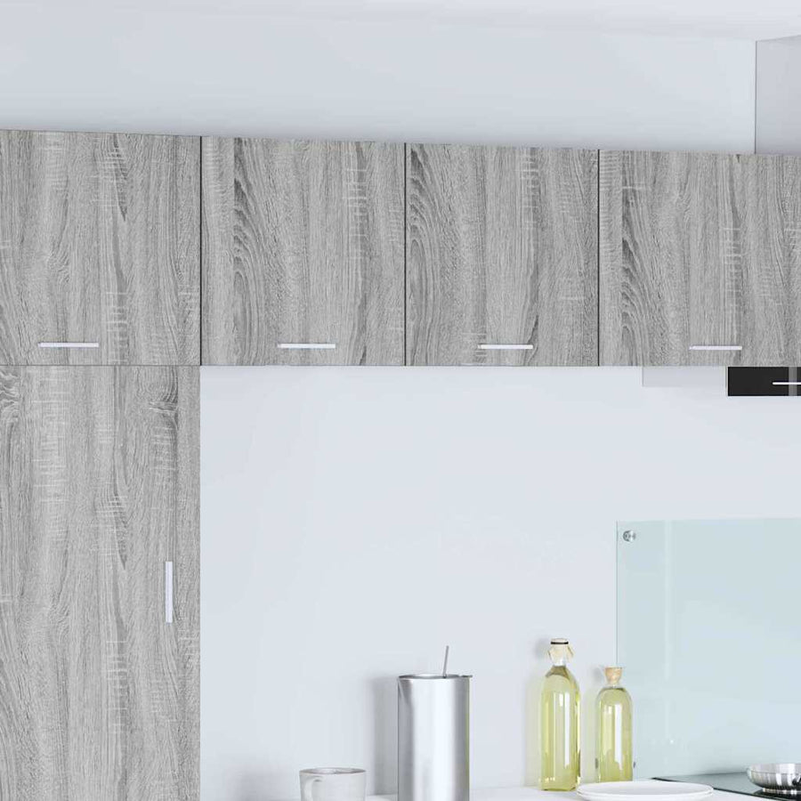 Hangkast Grijs Sonoma en Wit 40 x 31 x 40 cm Bewerkt hout