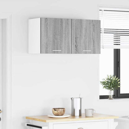 Hangkast Riga Grijs Sonoma en Wit 40 x 31 x 40 cm Bewerkt hout
