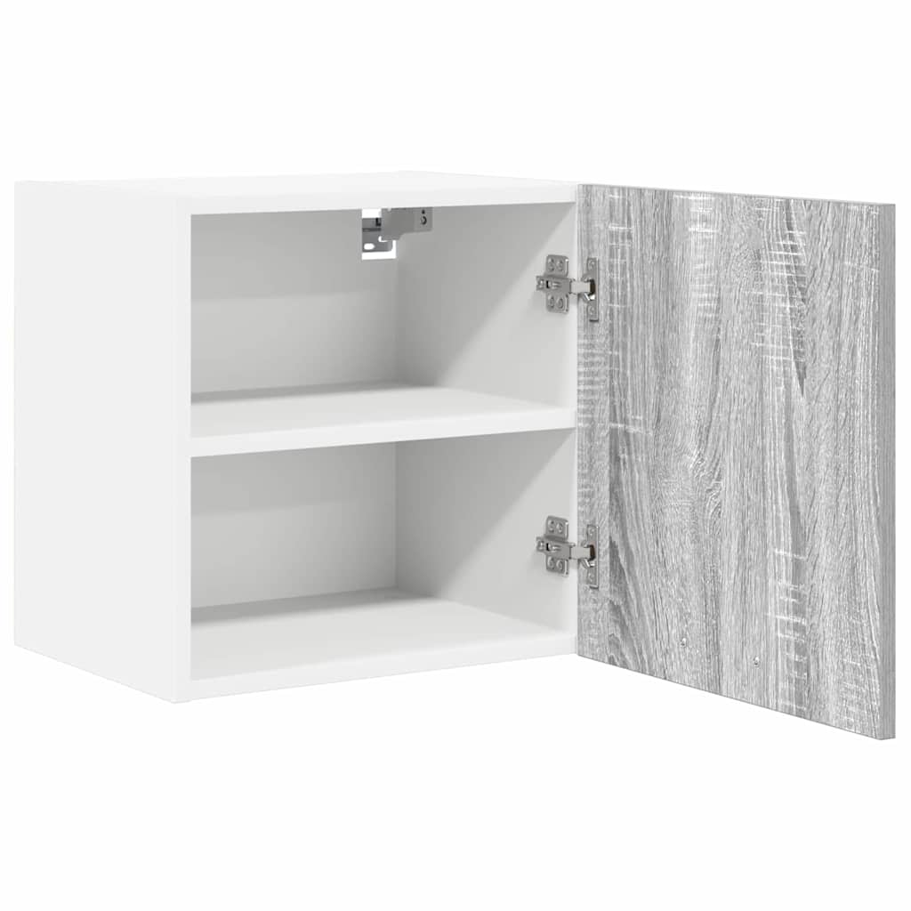 Hangkast Riga Grijs Sonoma en Wit 40 x 31 x 40 cm Bewerkt hout