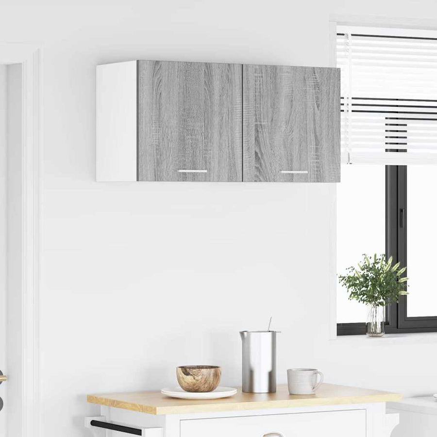 Hangkast Riga 2 pcs Grijs Sonoma en Wit 40 x 31 x 40 cm