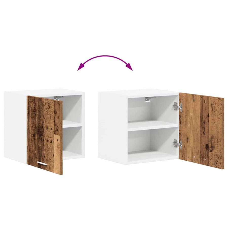 Hangkast Riga Oude Hout en Wit 40 x 31 x 40 cm Bewerkt hout