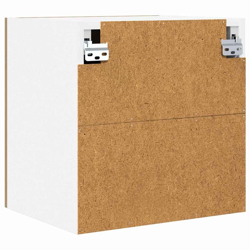 Hangkast Ambachtelijke Eik en Wit 40 x 31 x 40 cm Bewerkt hout