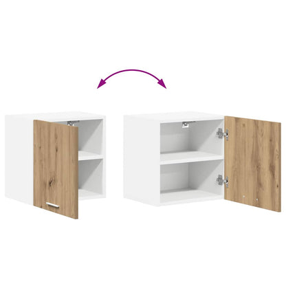 Hangkast Ambachtelijke Eik en Wit 40 x 31 x 40 cm Bewerkt hout