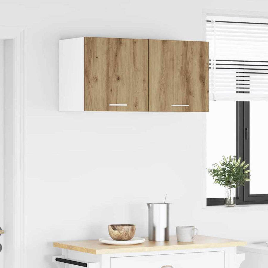 Hangkast Riga 2 pcs Ambachtelijke Eik en Wit 40 x 31 x 40 cm