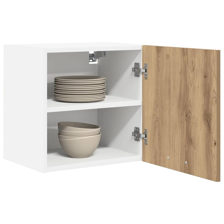 Hangkast Riga 2 pcs Ambachtelijke Eik en Wit 40 x 31 x 40 cm