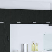 Hangkast 50x31x40 cm zwart eik wit bewerkt hout