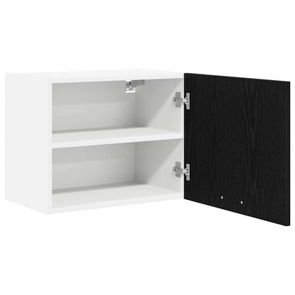 Hangkast Riga Zwarte Eik en Wit 50 x 31 x 40 cm Bewerkt hout