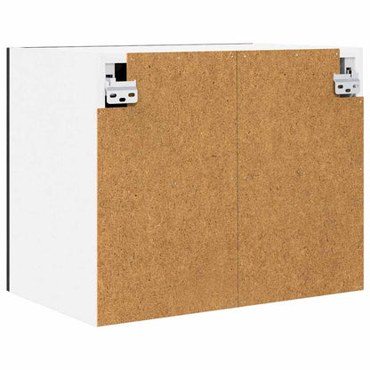 Hangkast Riga Zwarte Eik en Wit 50 x 31 x 40 cm Bewerkt hout