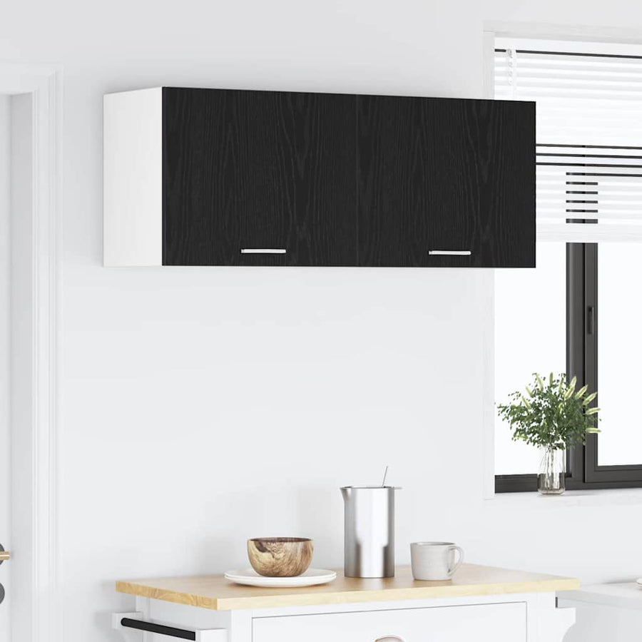 Hangkast met plank Riga 2 pcs Zwarte Eik en Wit 50 x 31 x 40 cm