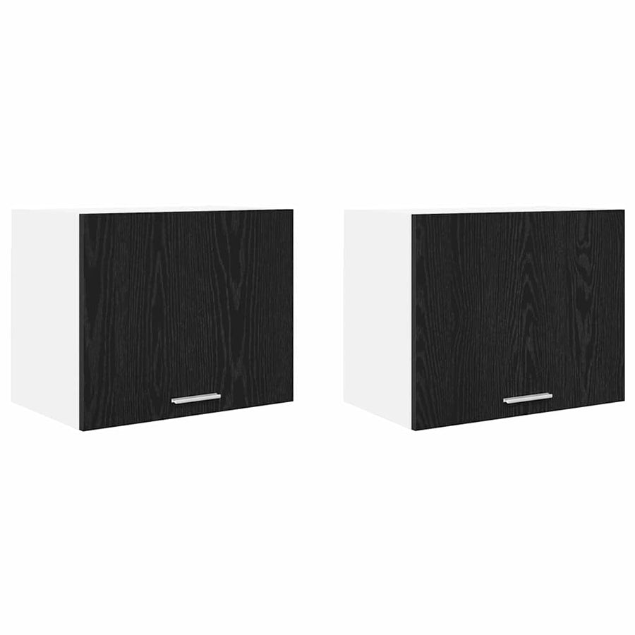 Hangkast met plank Riga 2 pcs Zwarte Eik en Wit 50 x 31 x 40 cm