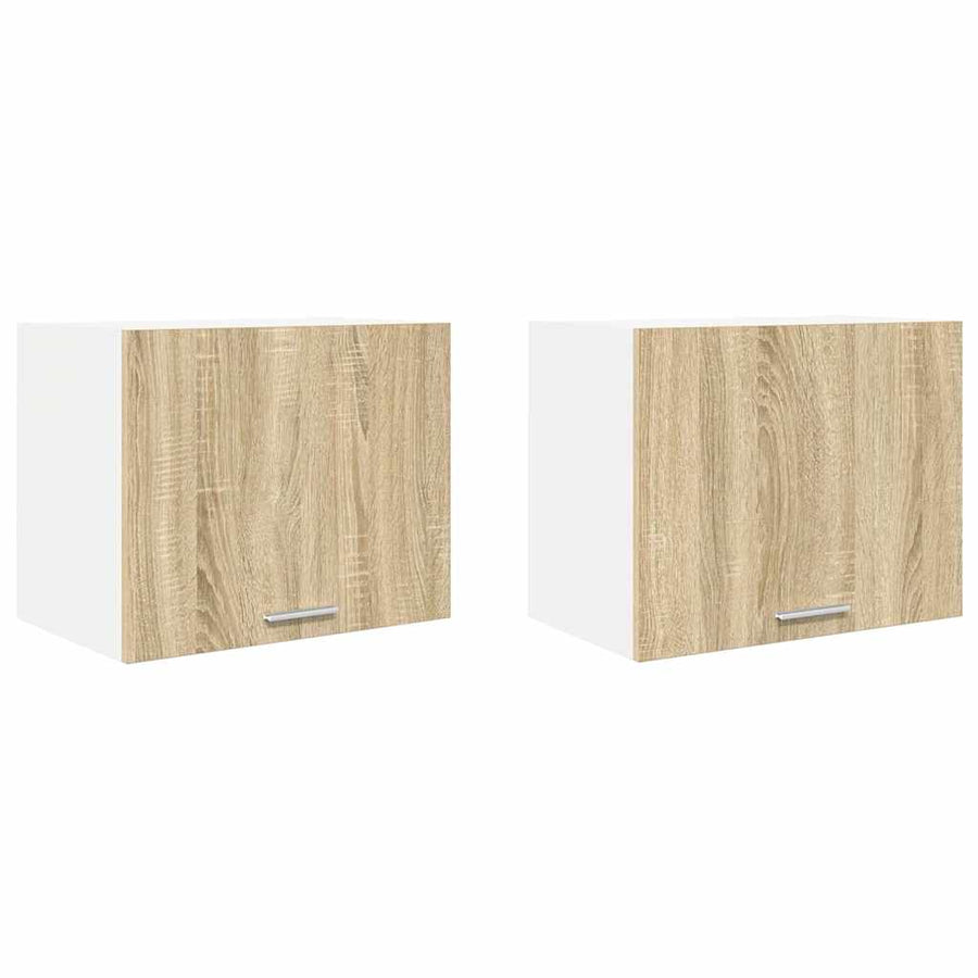 Hangkast met plank Riga 2 pcs Sonoma Eik en Wit 50 x 31 x 40 cm